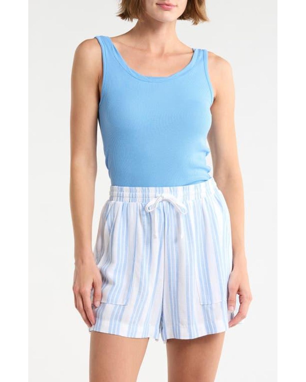 Splendid Blue Chiara Crop Tank