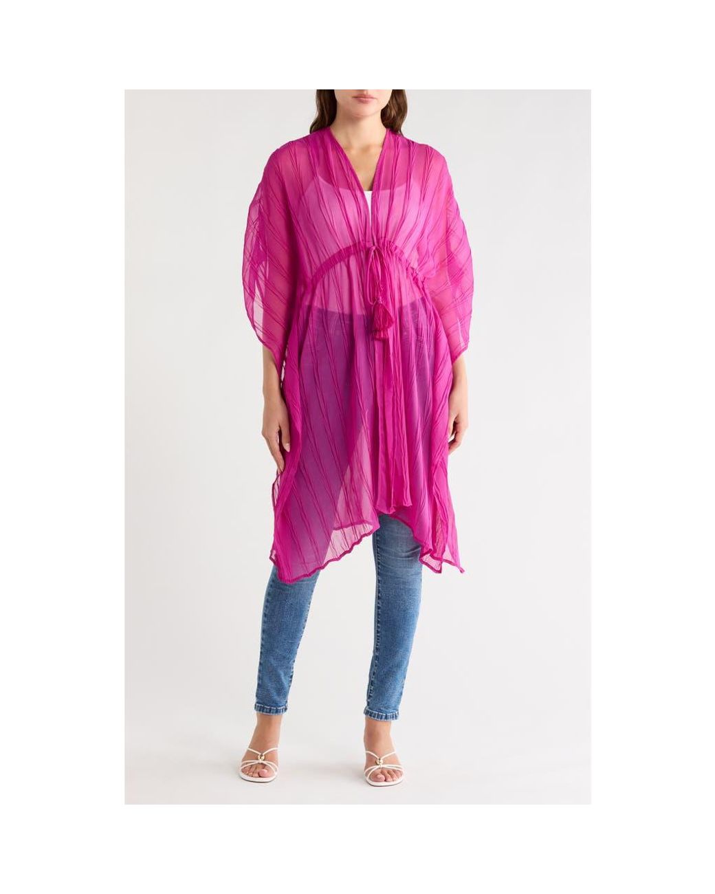 Vince Camuto Pink Pleated Topper