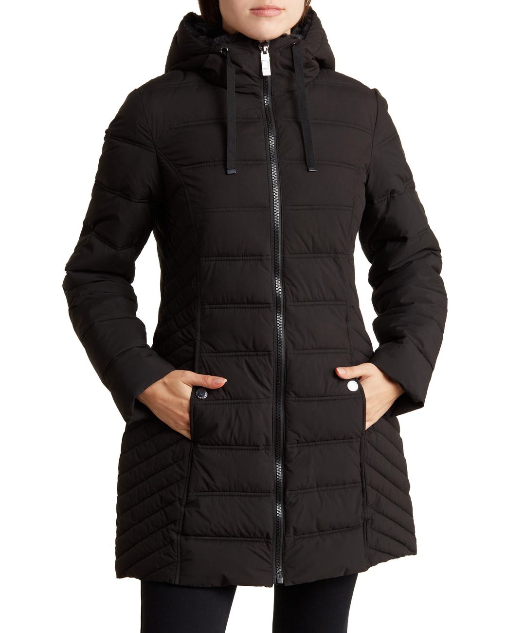 Nautica black 2025 puffer jacket