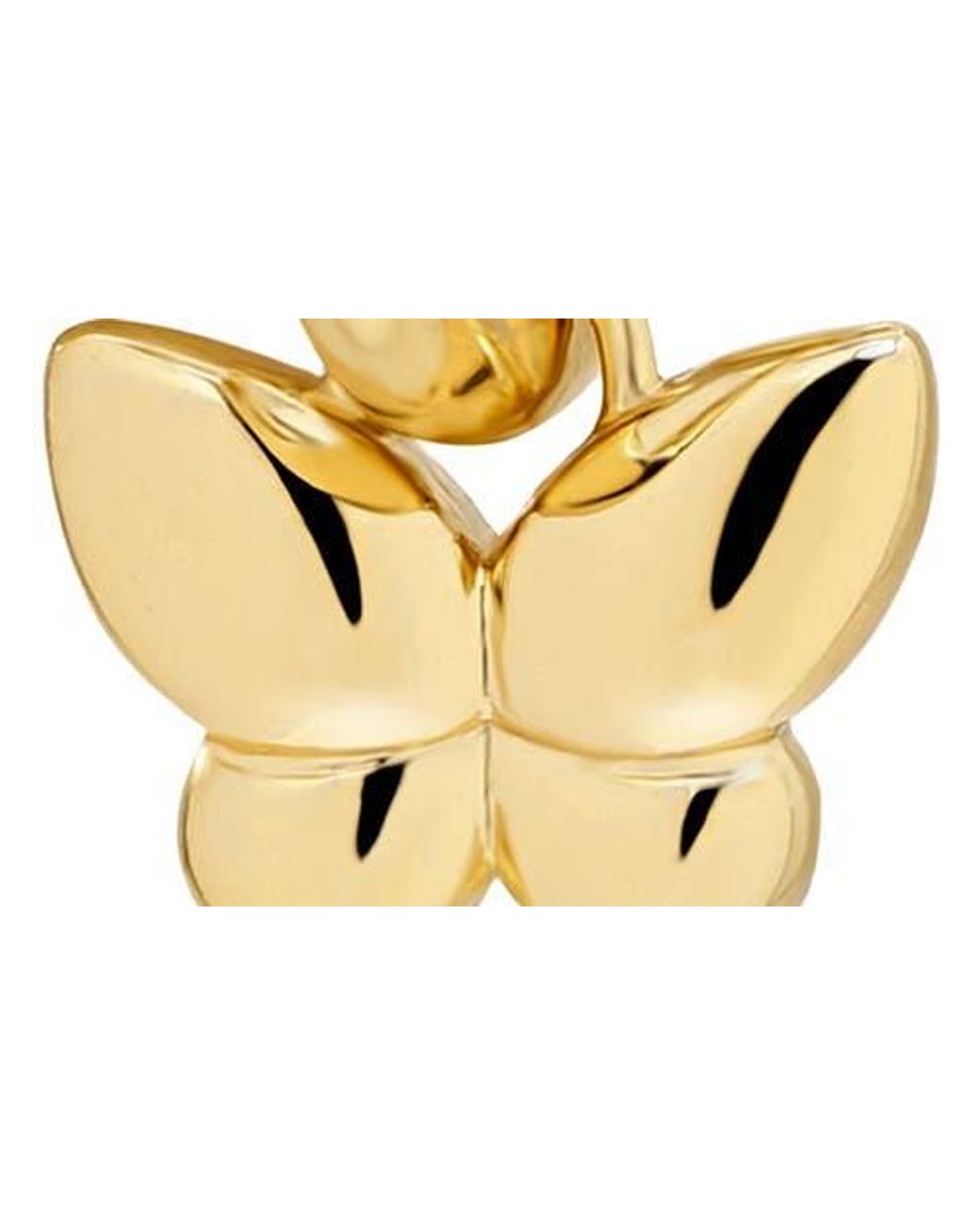 DEVATA Metallic Butterfly Hoop Earrings
