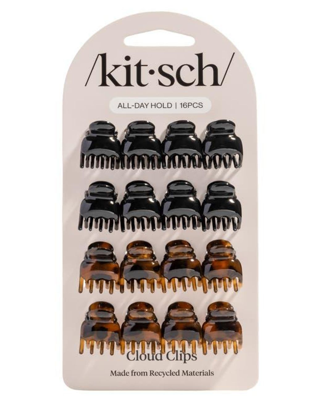 Kitsch Multicolor 16-Pack Recycled Plastic Microcloud Hair Clips