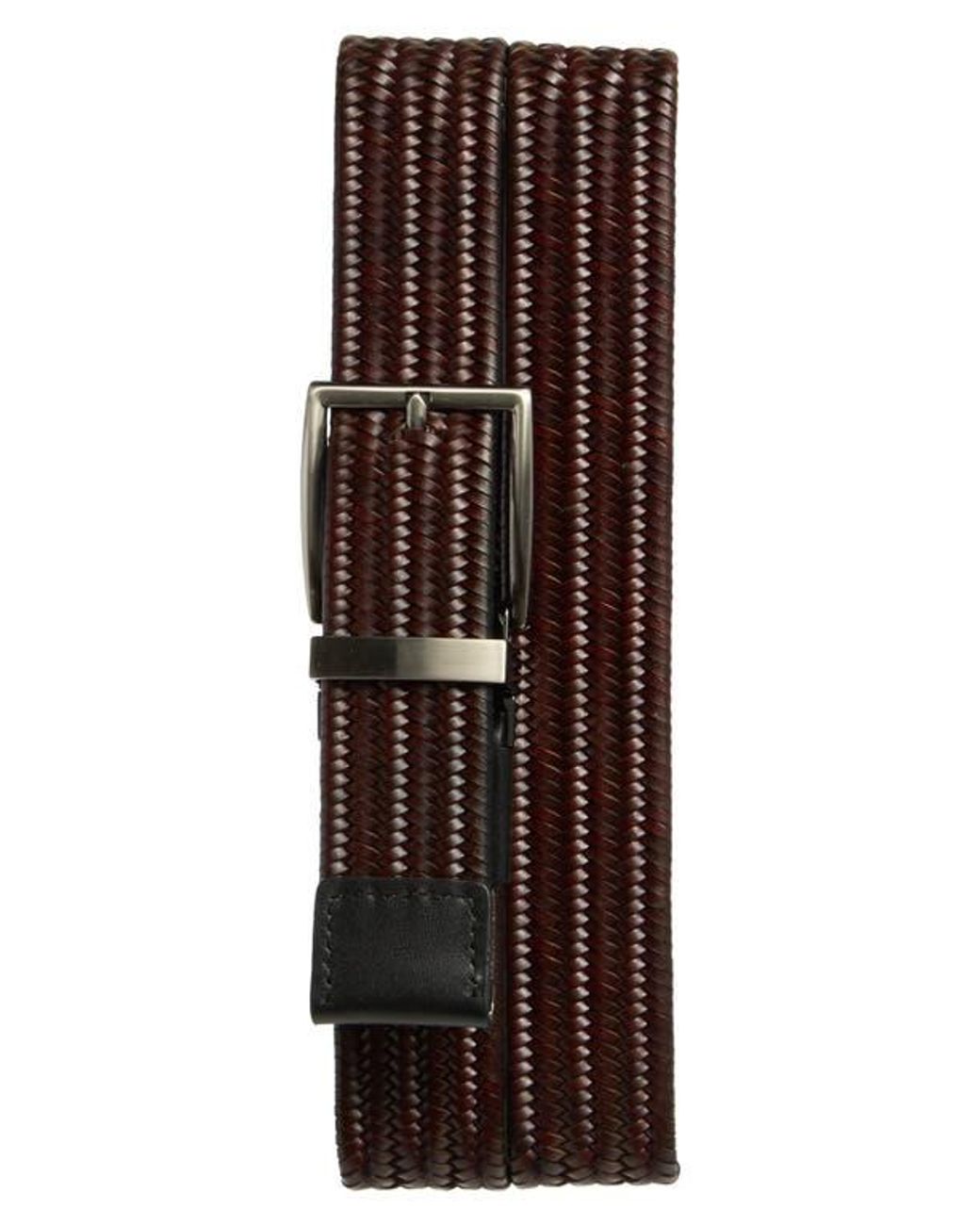 Ted Baker Black Reversible Braided Leather Belt for men