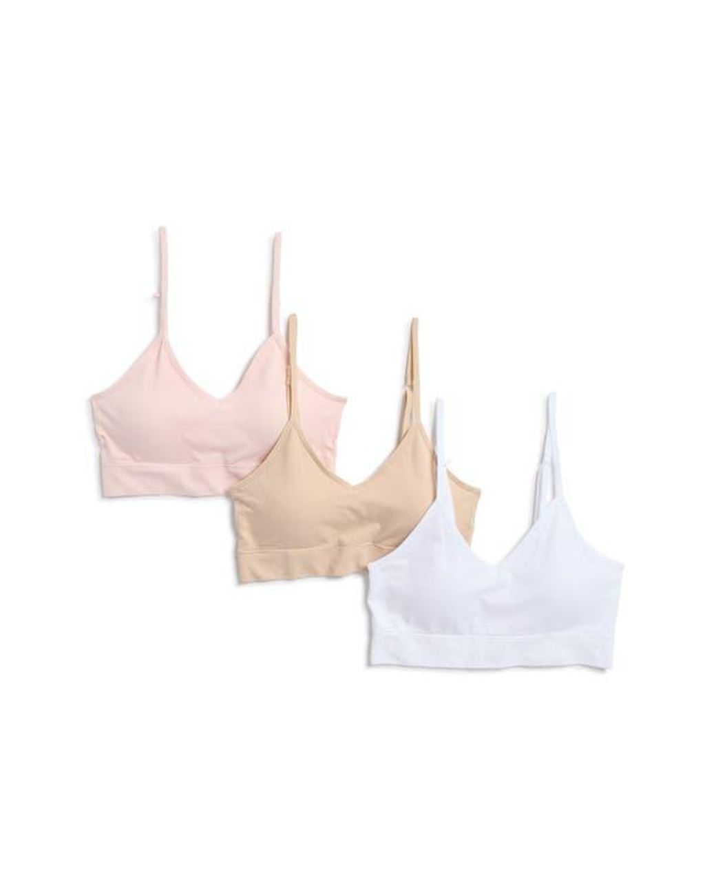 Nordstrom Rack Pink Assorted 3-Pack Everyday Bralettes