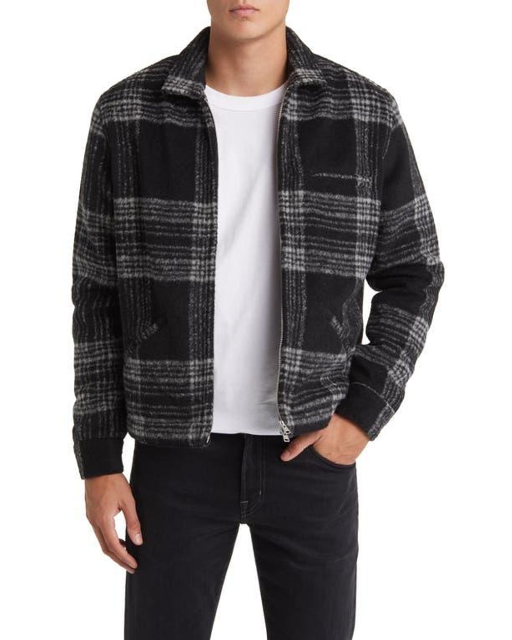 AllSaints Plaid Zip-Up Shirt Jacket in Black for Men | Lyst AllSaints Plaid Zip-Up Shirt Jacket in Black for Men | Lyst