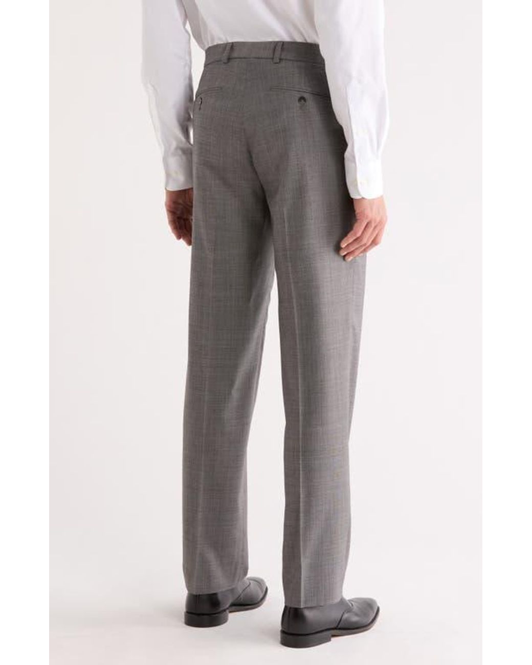 Vince Gray Flat Front Wool Suit Pants for men