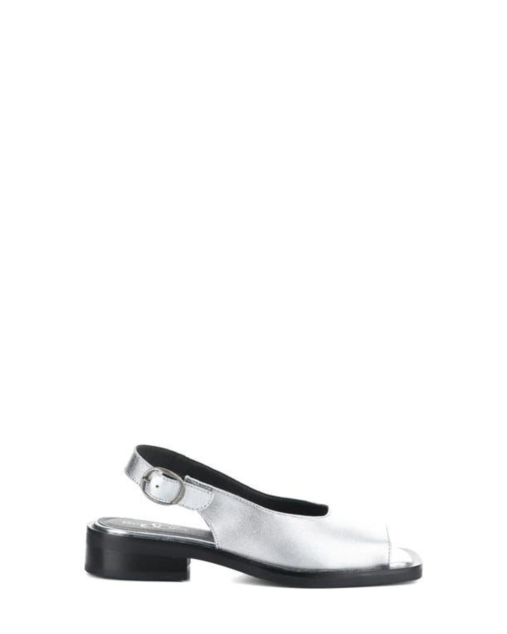 Bos. & Co. White Elena Slingback Flat