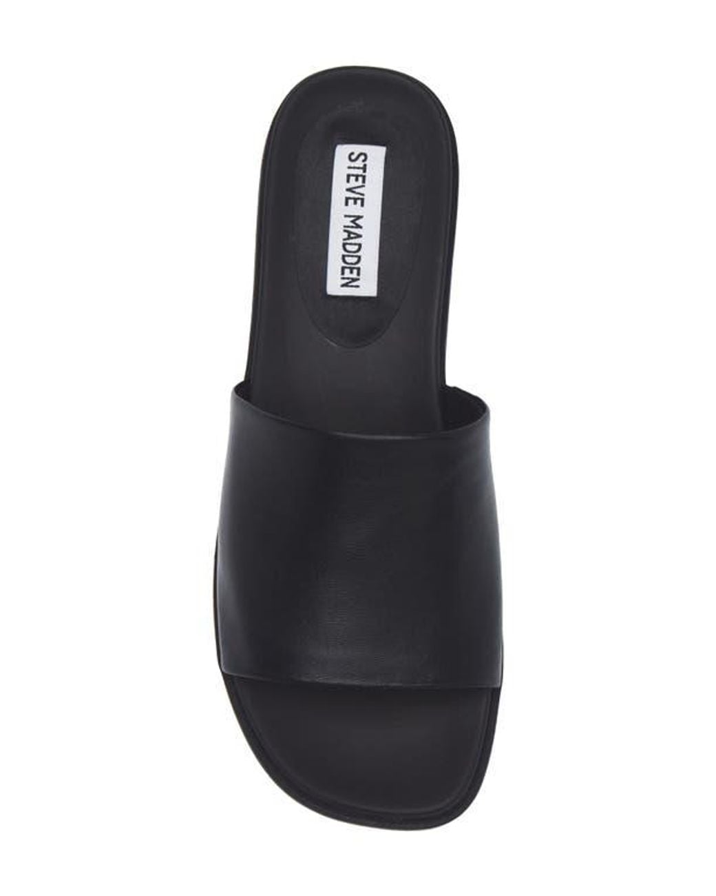 Steve Madden Black Robyn Platform Slide Sandal