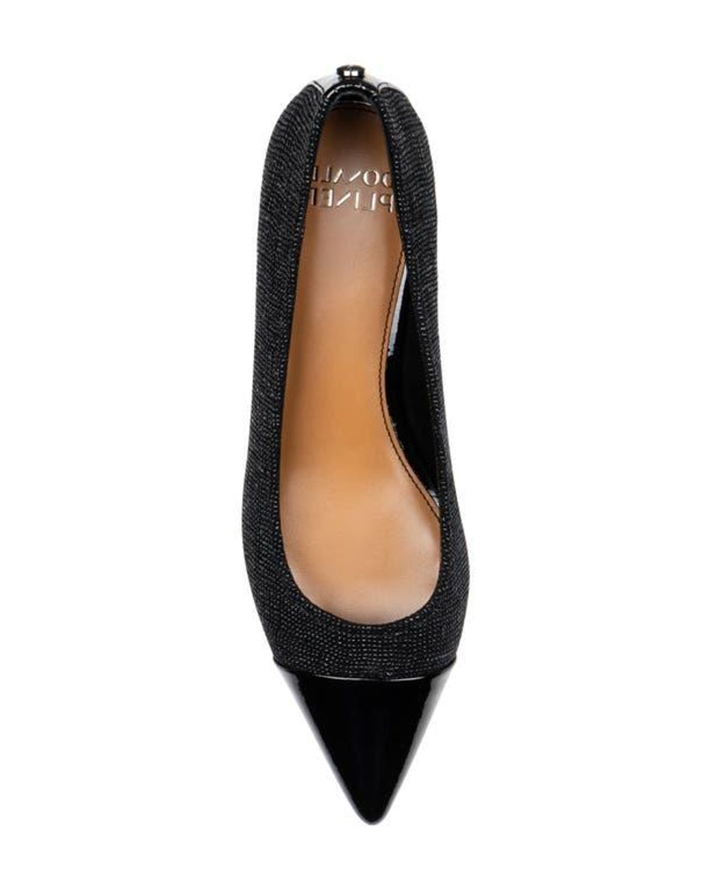 Donald J Pliner Black Cap Toe Pump