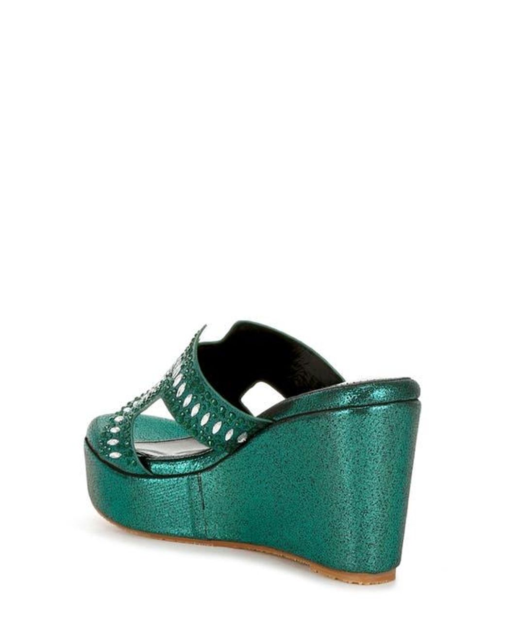 London Rag Wedge LONDON RAG Mariner Platform Wedge Sandal in Green | Lyst