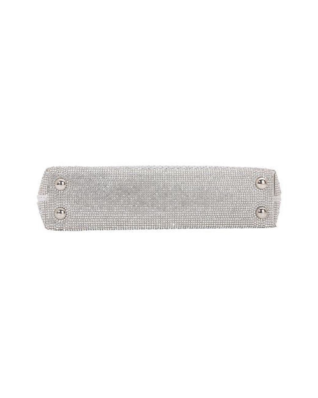 BERNESS Gray Rhinestone Beaded Shoulder Bag