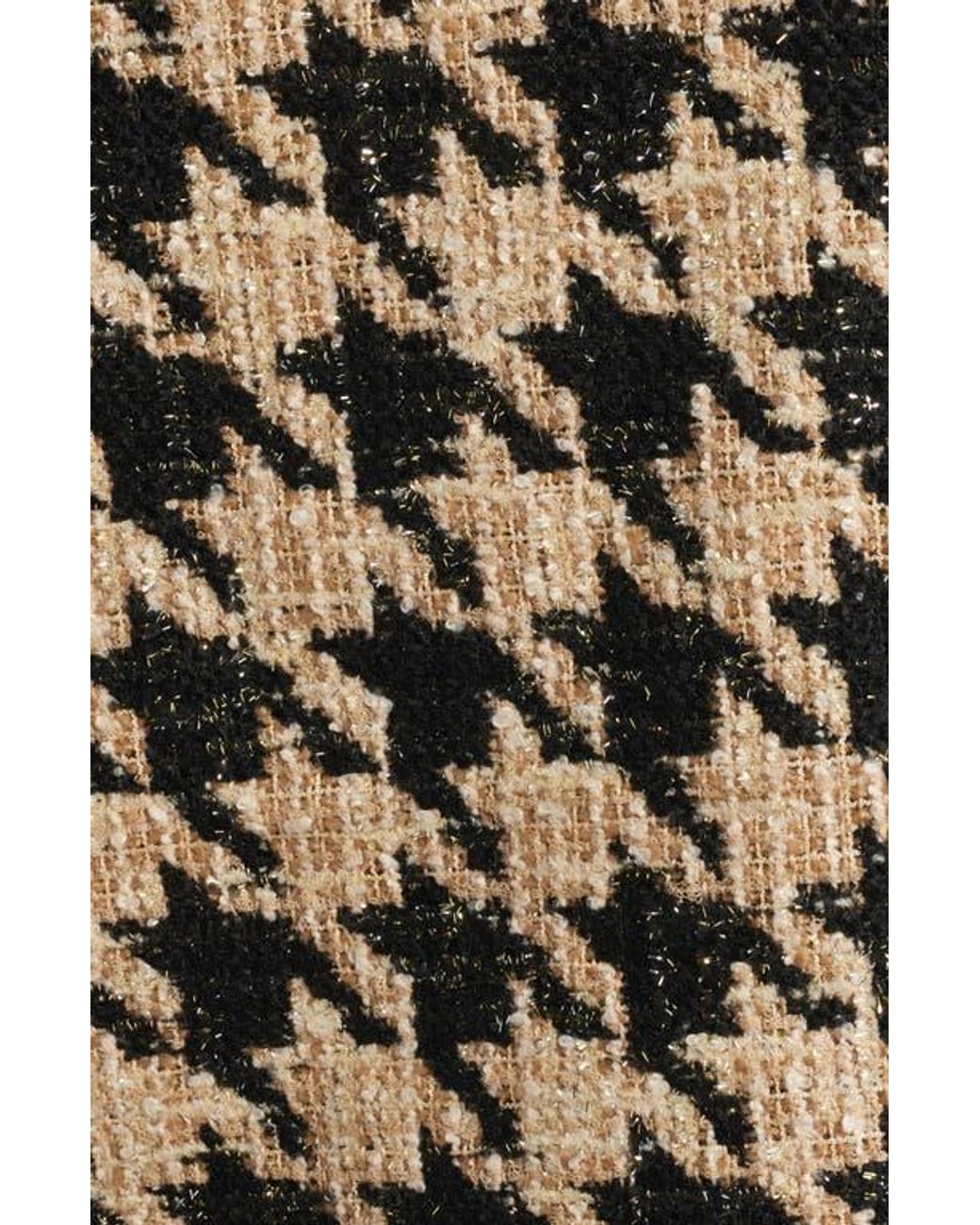 Tahari Black The Juno Metallic Houndstooth Jacket