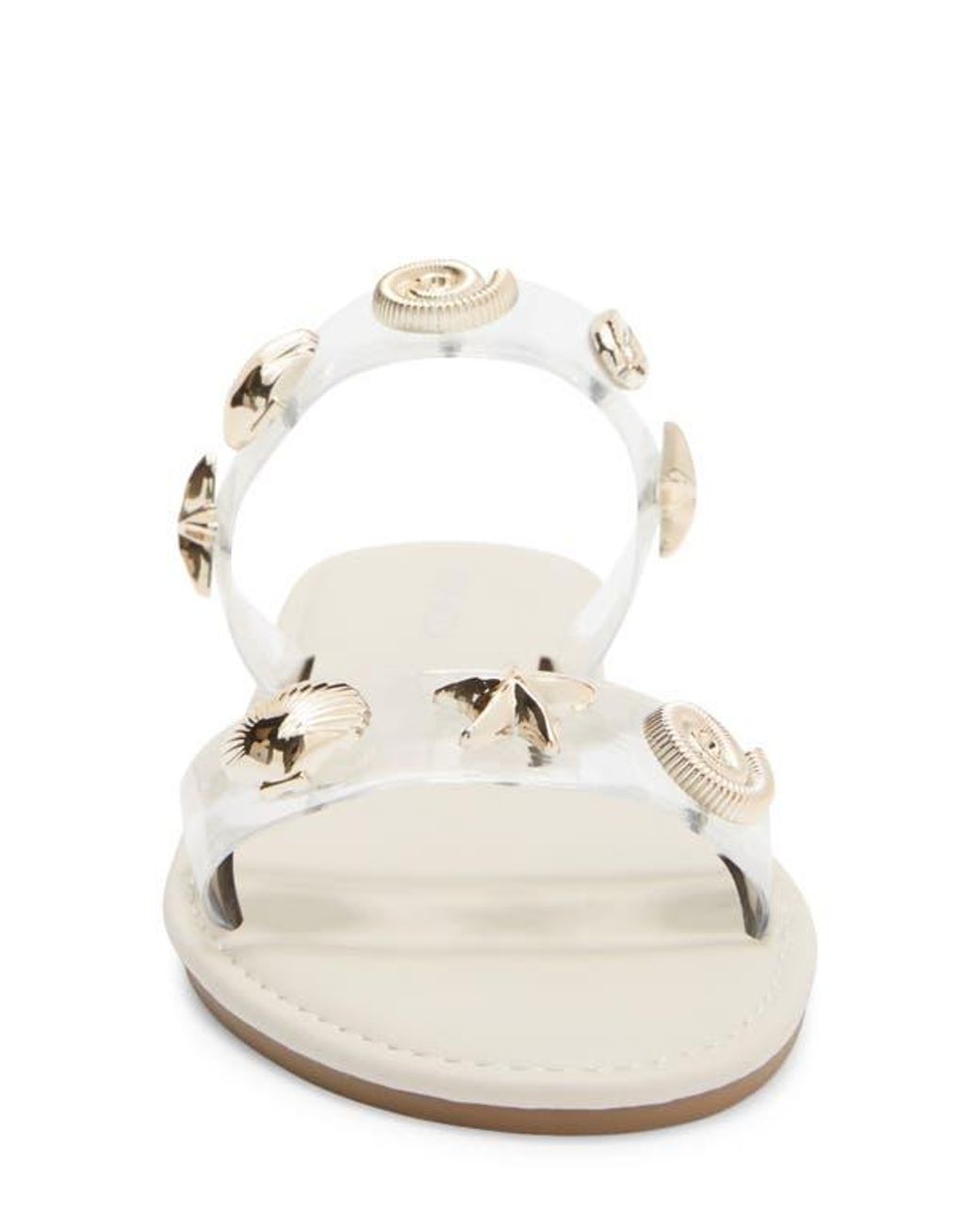 Top Moda White Aria Double Strap Slide Sandal