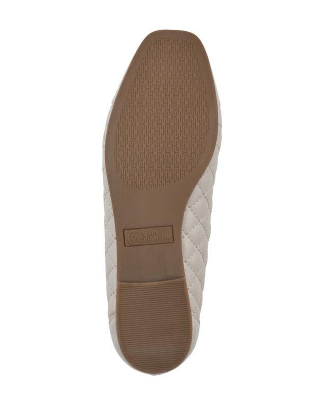 White Mountain Gray Quilted Cap-Toe Ballet Flats