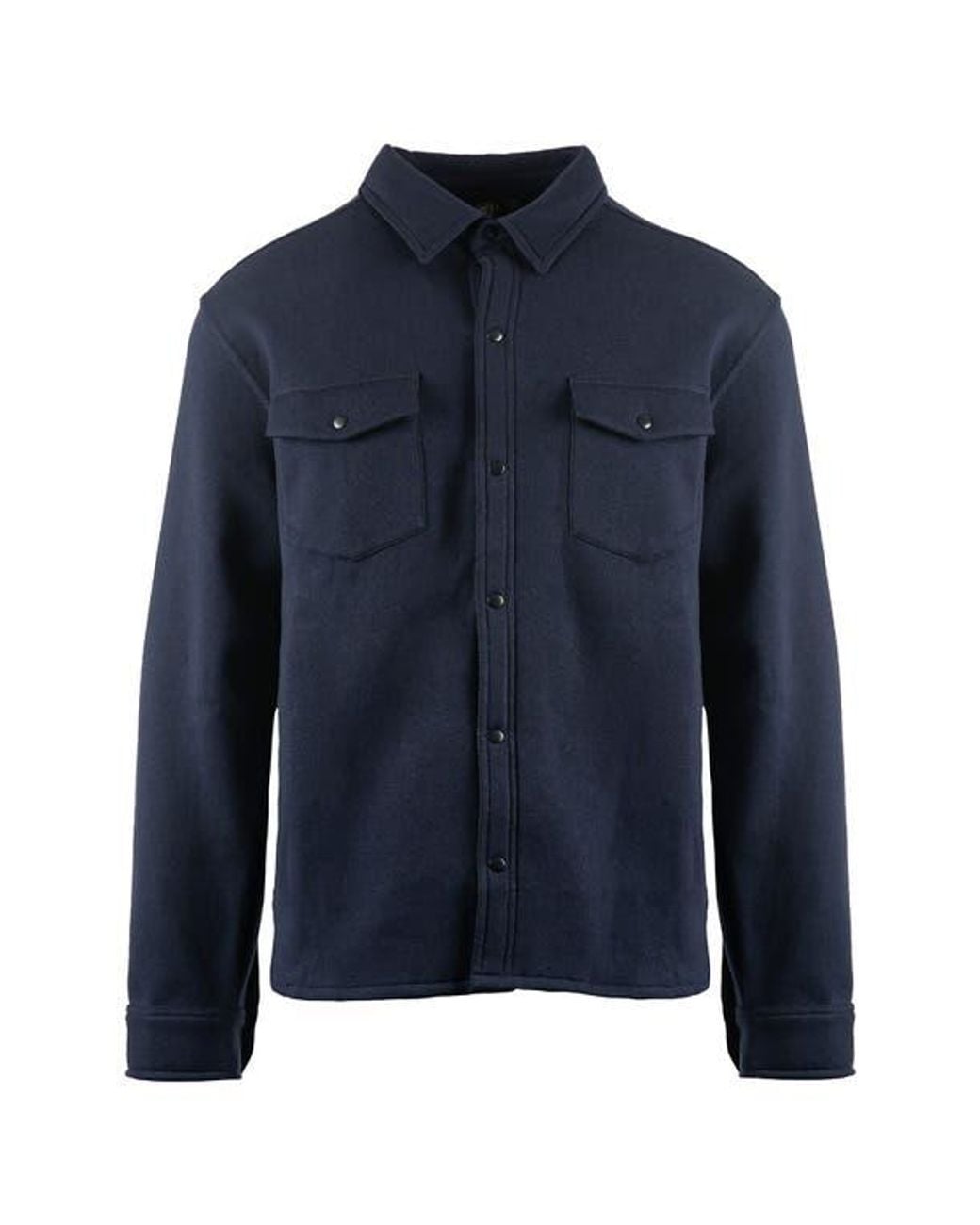 Burnside Blue Fleece Shirt Jacket for men