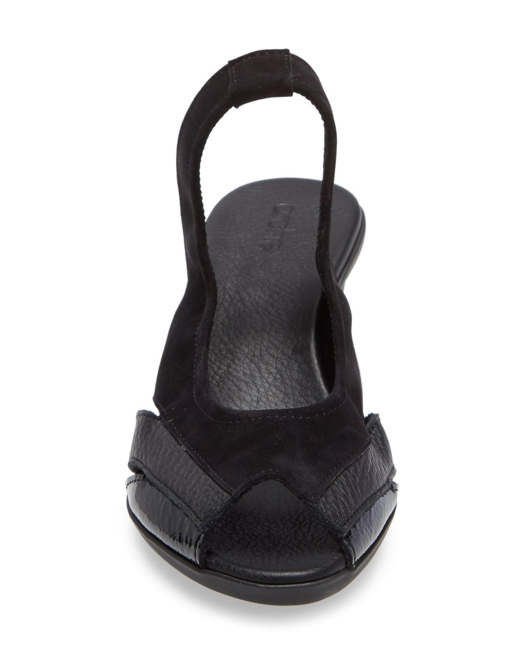 Arche Enigma Water Resistant Slingback Sandal In Black Leather At