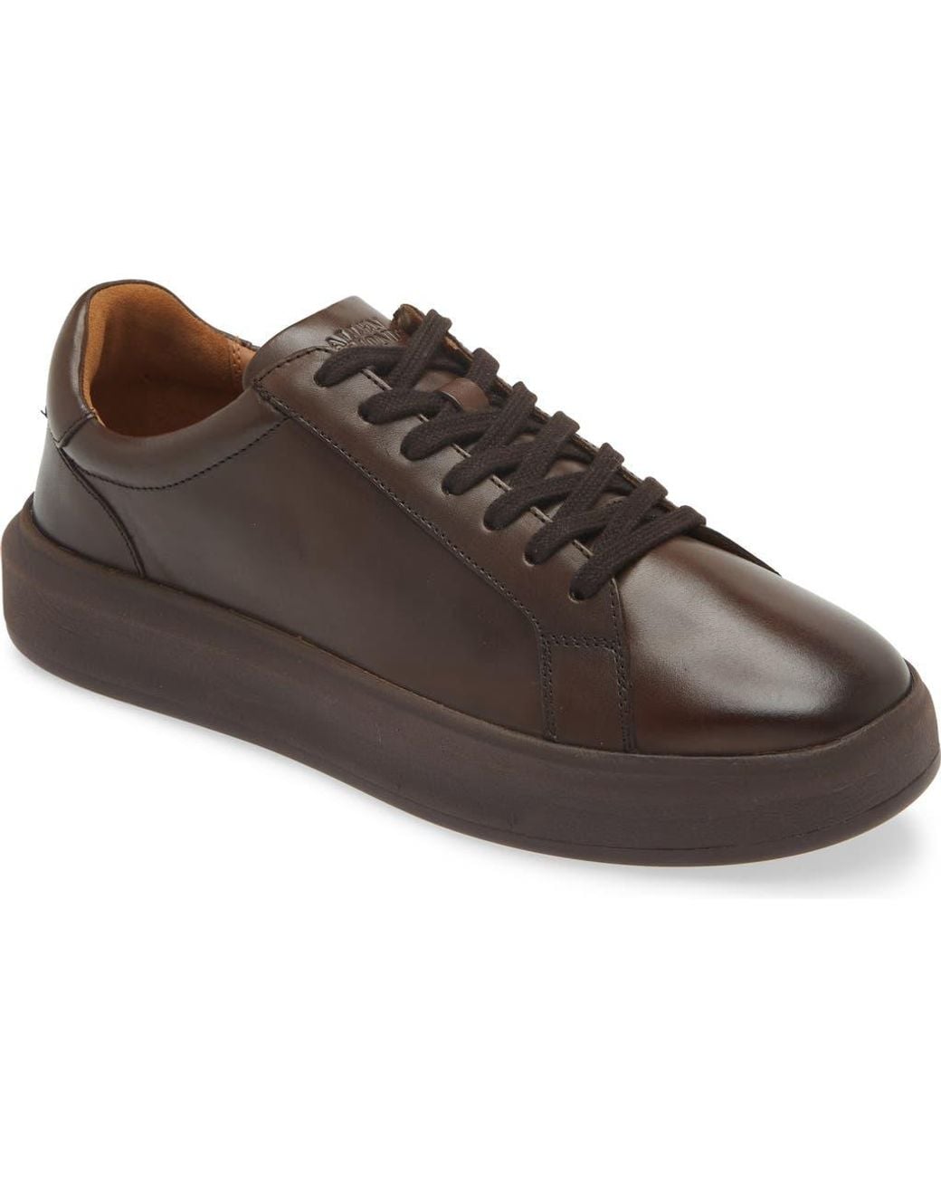 Allen Edmonds Foster Low Top Leather Sneaker in Brown for Men | Lyst