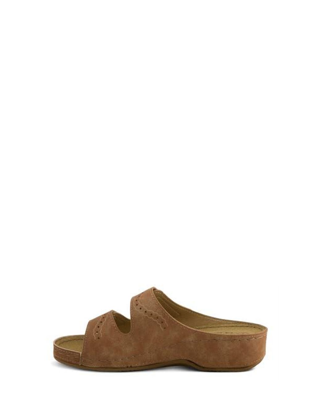 Flexus by Spring Step Brown Double Strap Wedge Sandal