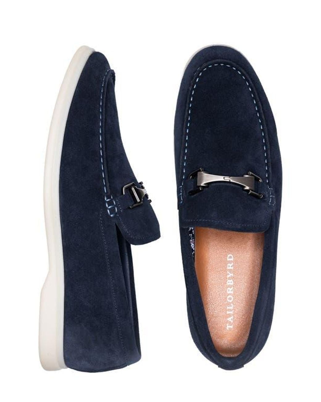 Tailorbyrd Blue Mikey Bit Loafer for men