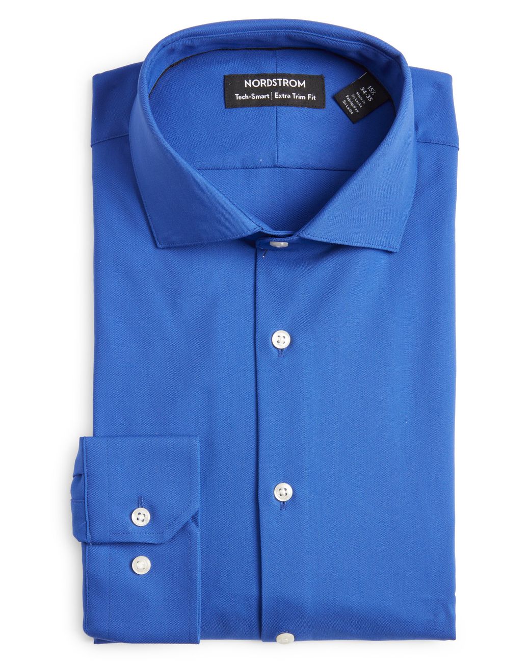 Nordstrom Techsmart Extra Trim Fit Dress Shirt In Blue Bluing At Rack