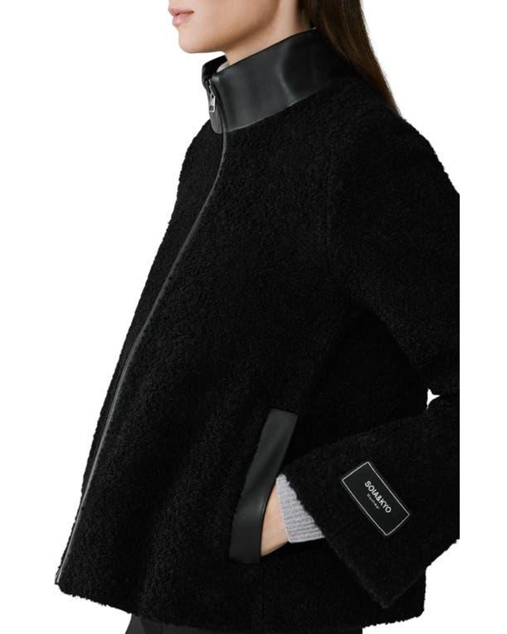 SOIA & KYO Black Kaitlyn Zip Jacket