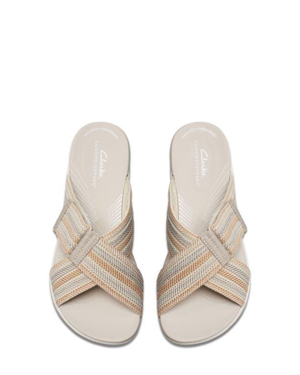 Clarks White Arla Wave Sandal