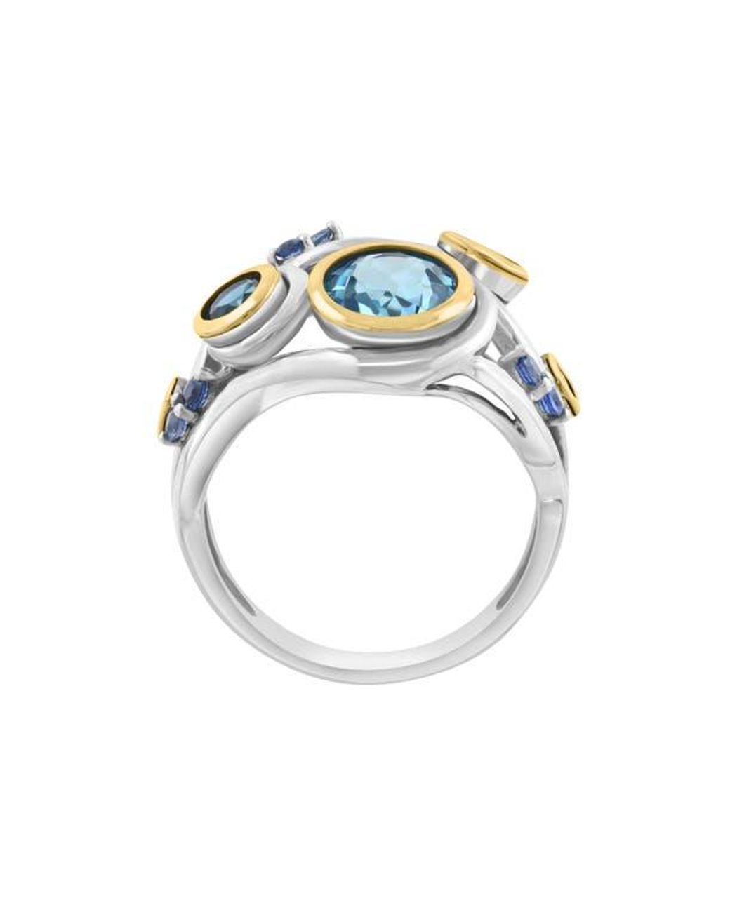 Effy Metallic Bezel Set Topaz Cluster Ring