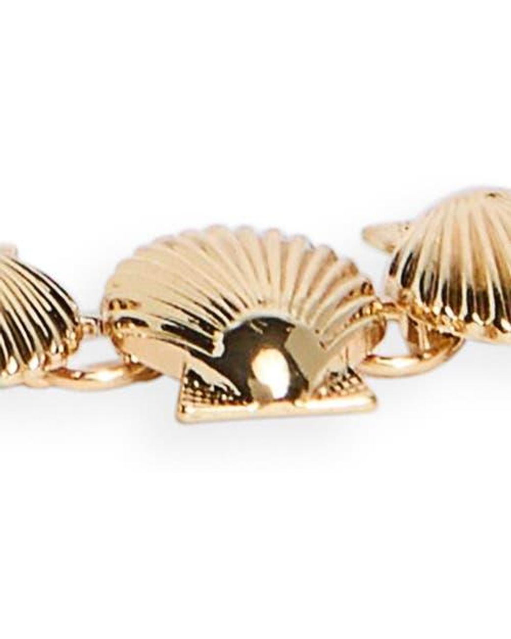 BCBGeneration Metallic Seashell Chain Belt