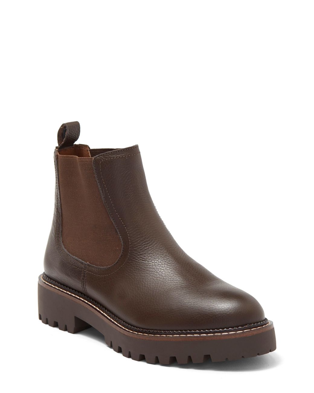 Caslon Miller Water Resistant Lug Chelsea Boot in Brown | Lyst