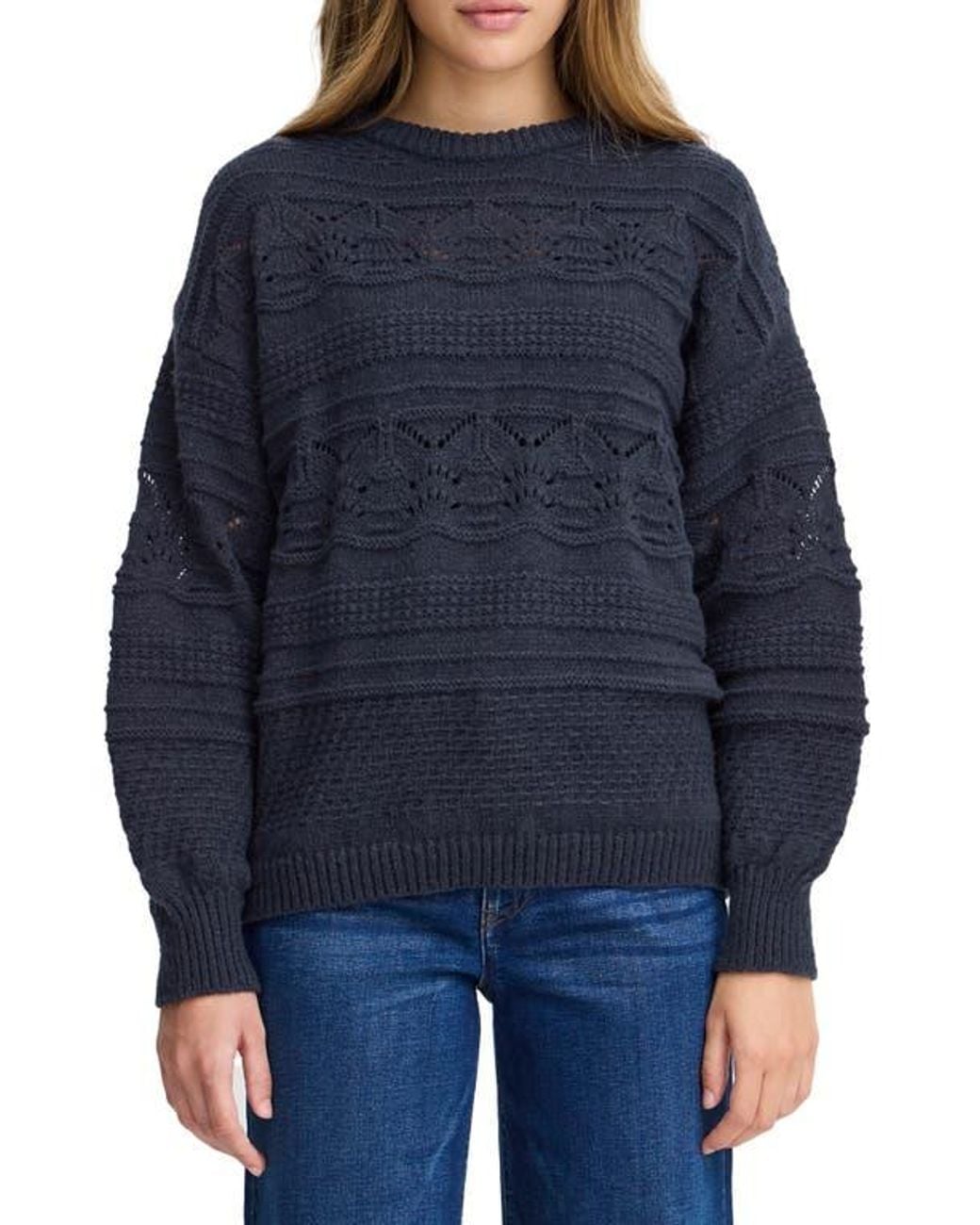 Ichi Blue Astra Sweater