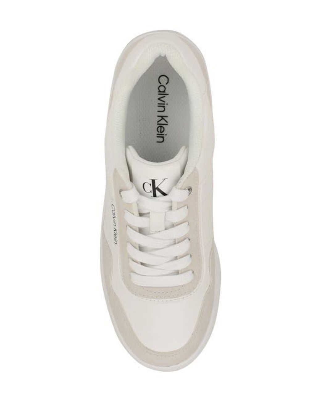 Calvin Klein White Adryen Lace-up Sneakers