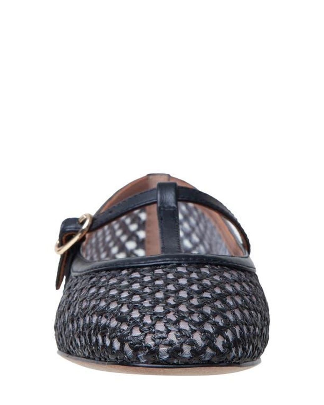 Linea Paolo White Monet T-Strap Flat