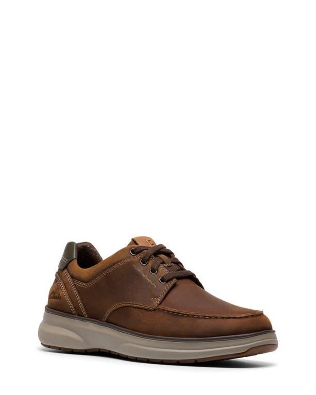 Clarks Brown Mullan Moc Toe Derby for men