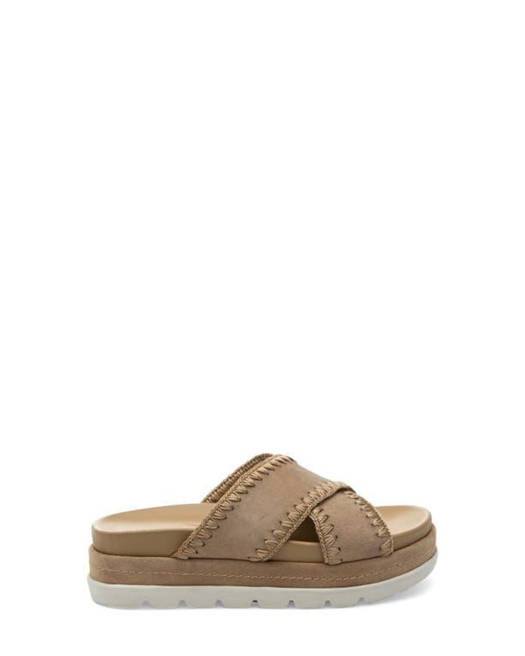 J/Slides Brown Boo Platform Slide Sandal