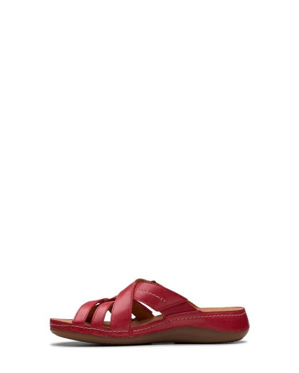 Clarks Red Cecily Slide Sandal