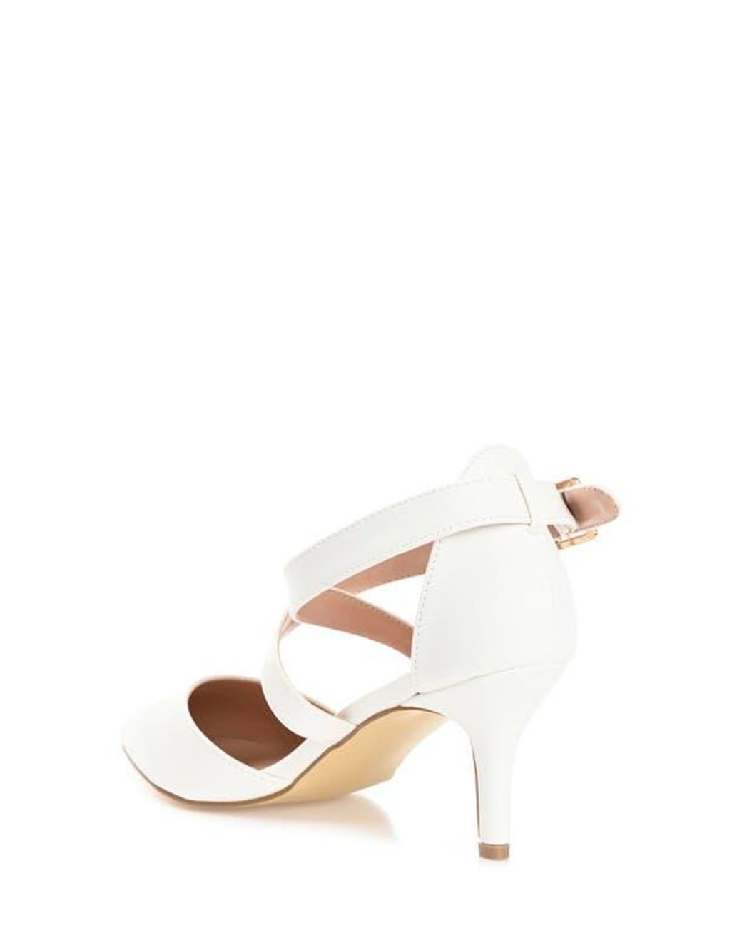 Journee Collection Pink Riva Crossover Pump