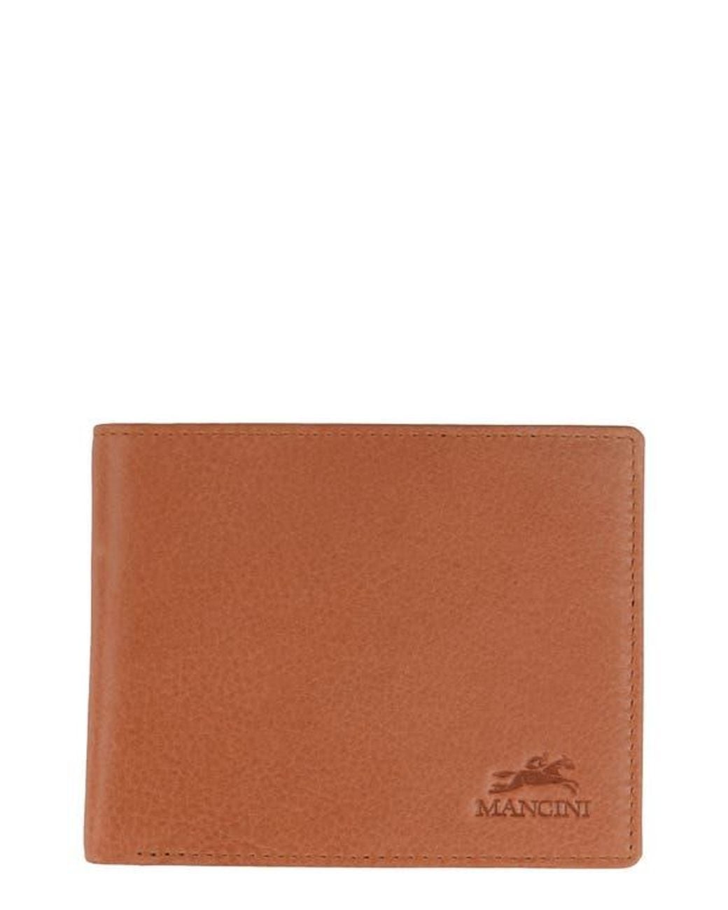 Mancini Brown Rfid Bifold Wallet for men