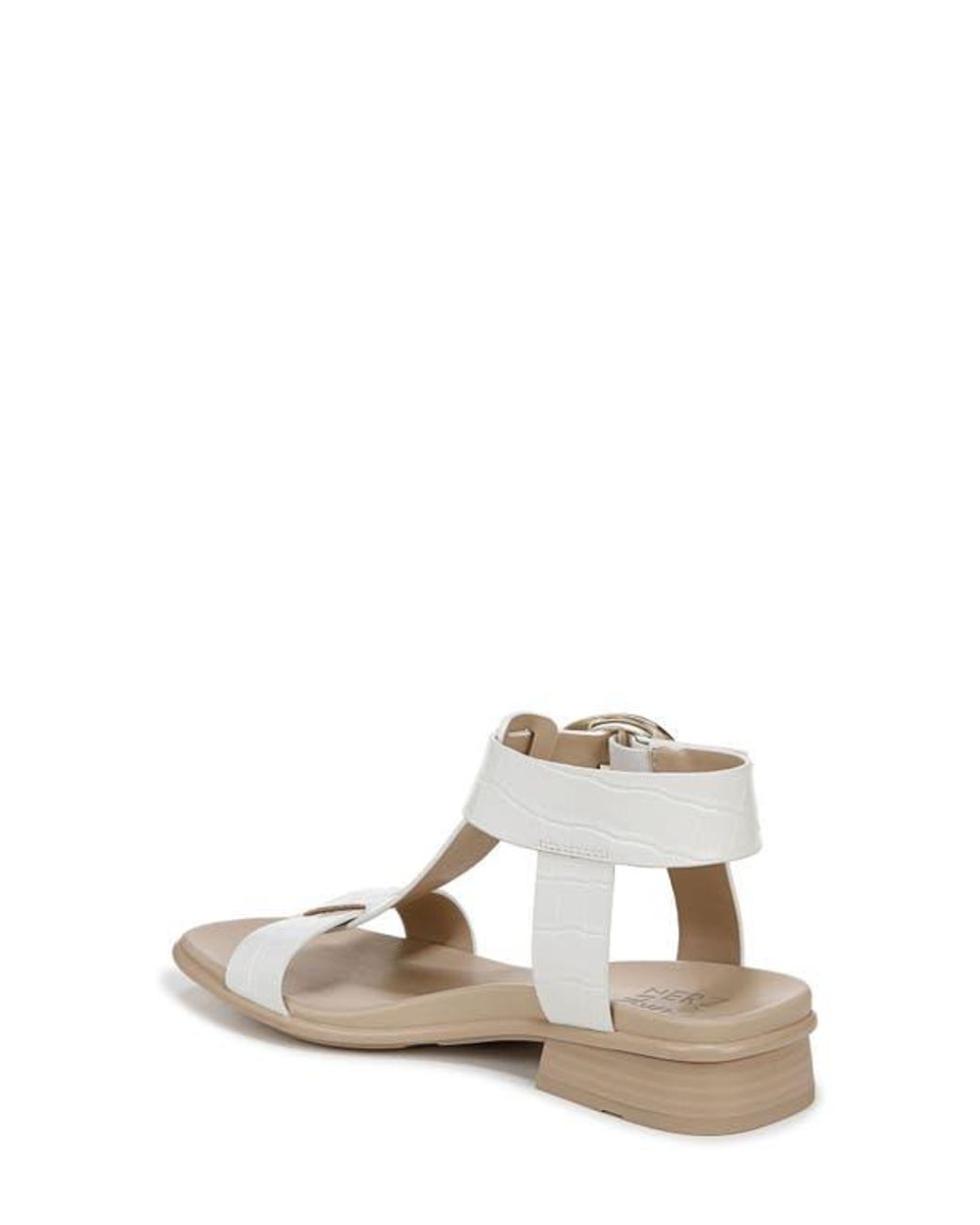 Naturalizer White Brandy T-Strap Sandal
