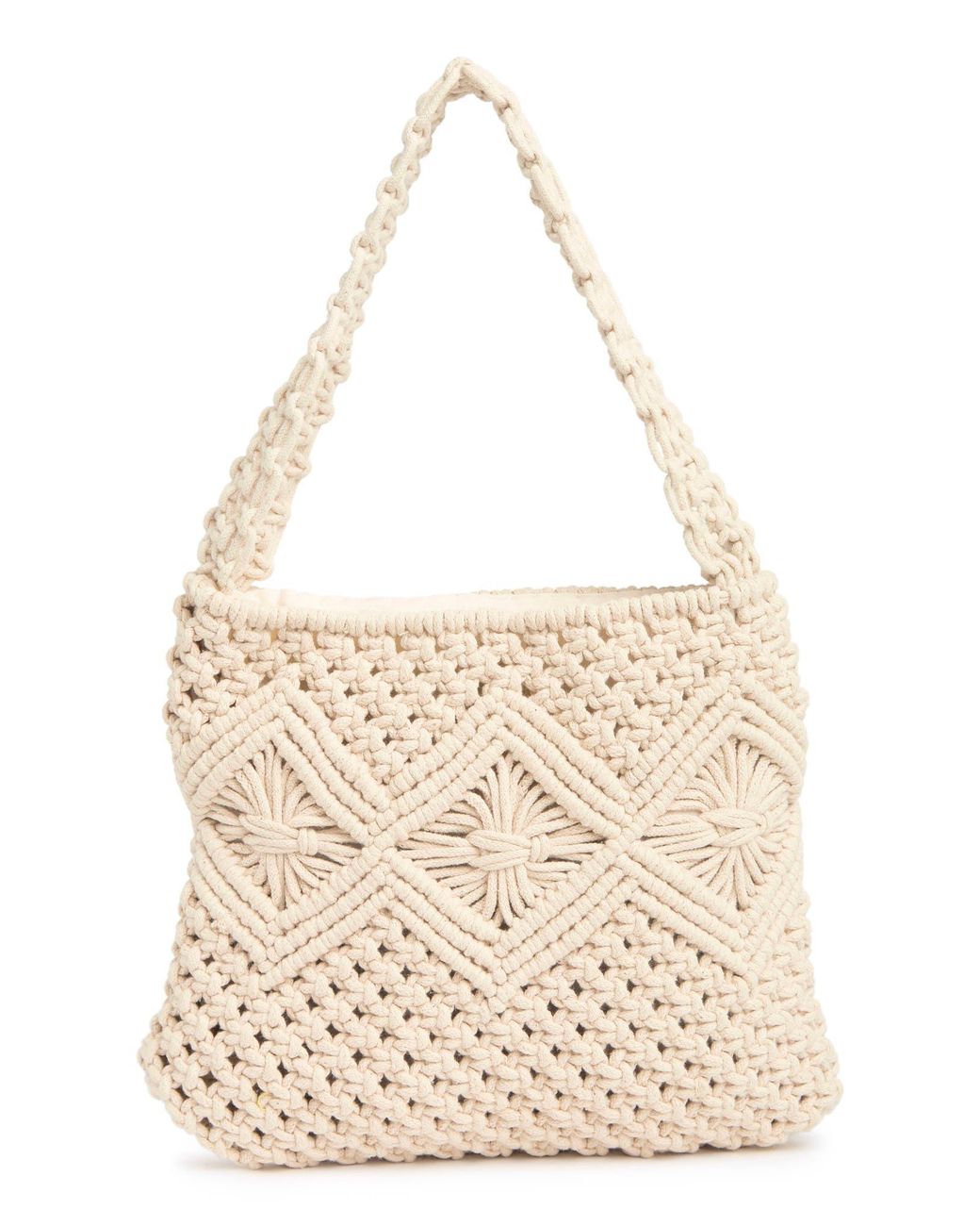 Lepore Macramé Baguette Shoulder Bag In Bone At Nordstrom Rack