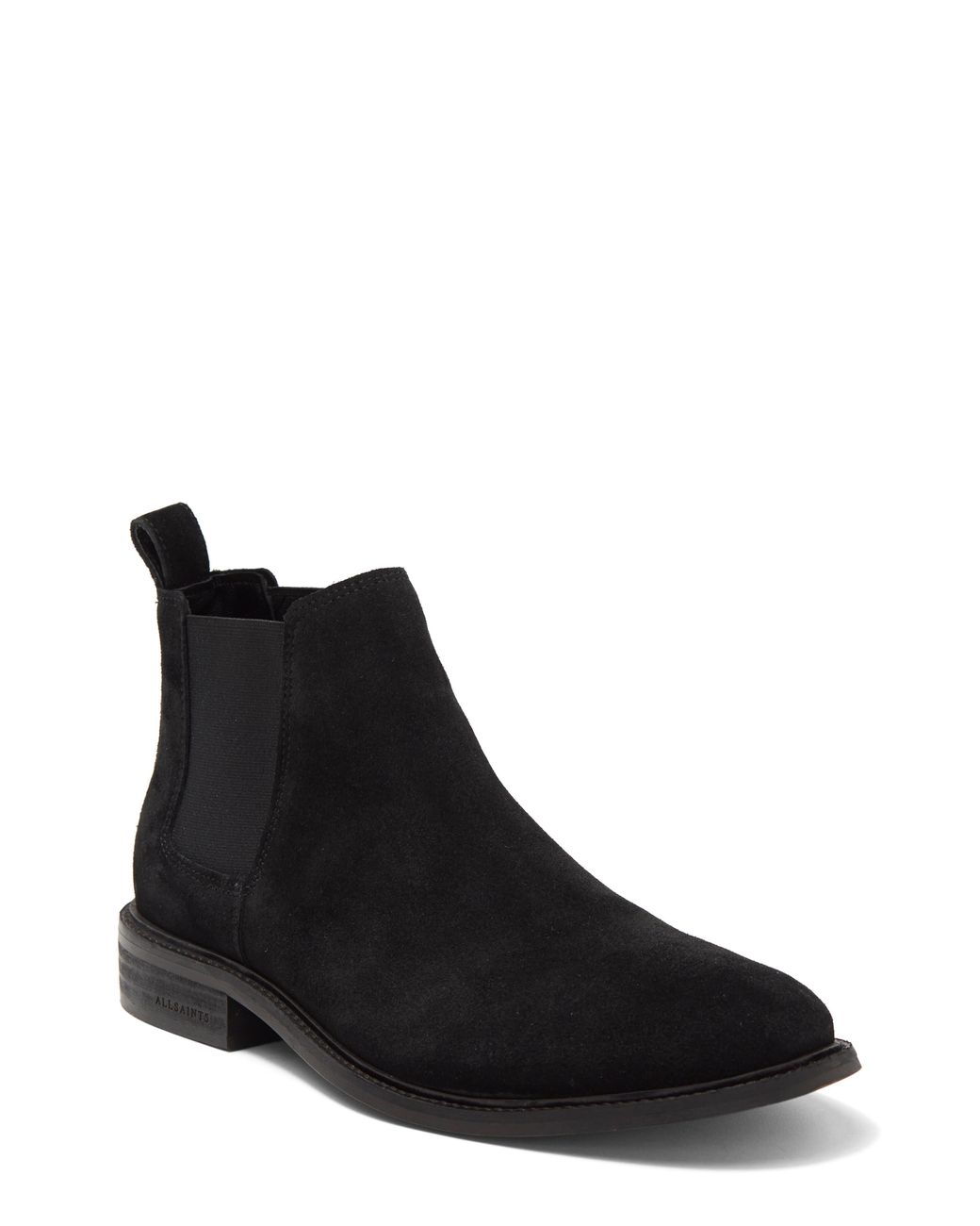 AllSaints Rook Suede Chelsea Boot In Black At Nordstrom Rack for Men Lyst