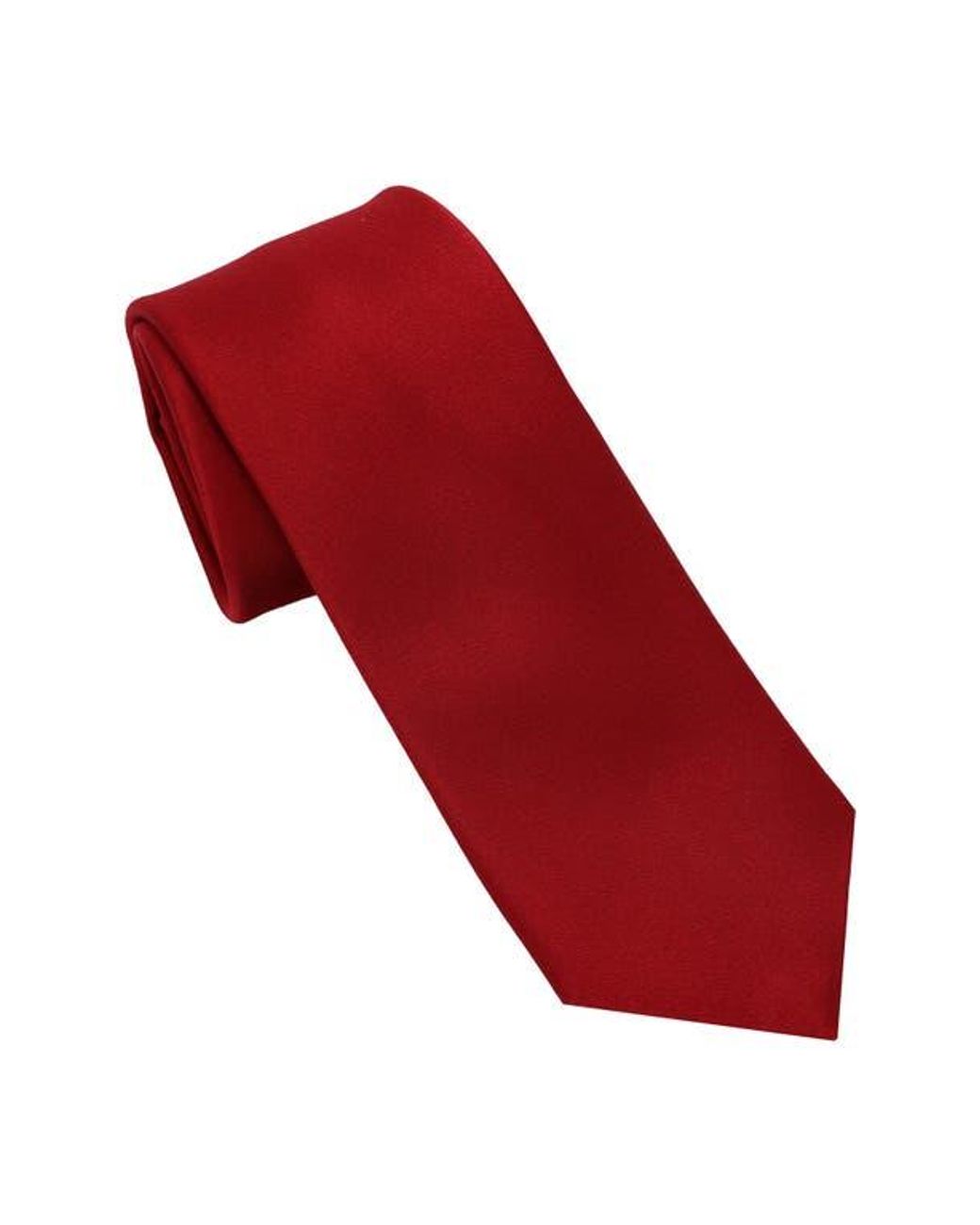 DKNY Red Solid Satin Tie for men