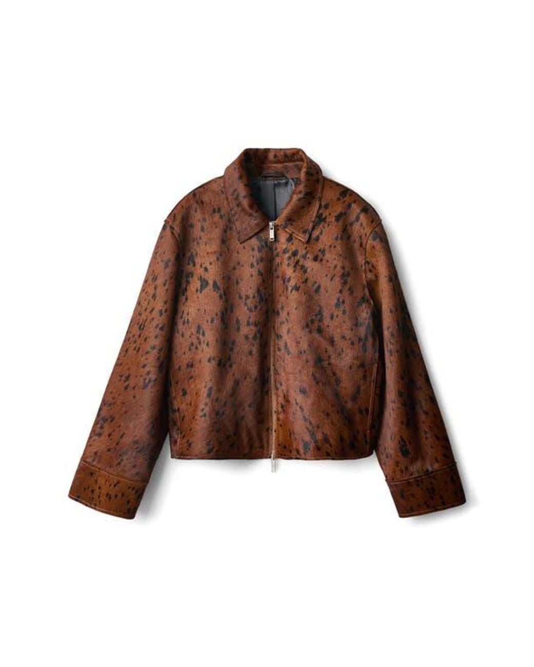 Mango Brown Leather Jacket