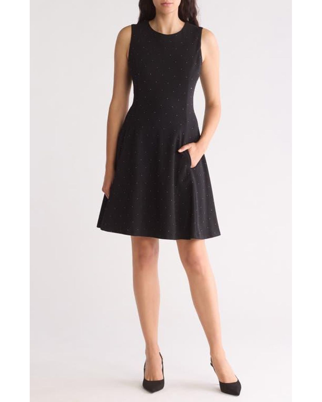 Dkny fit and flare dress discount