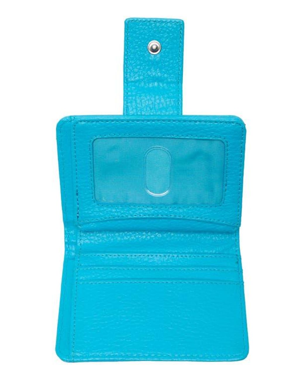 MUNDI SMALL LEATHER GOODS Blue Pixie Leather Card Case