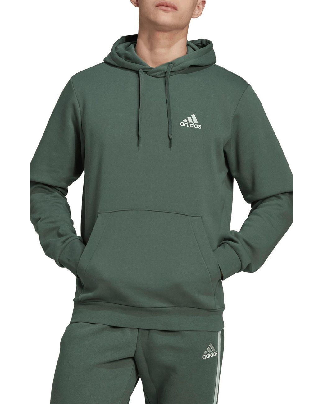 adidas Feel Cozy Pullover Hoodie In Green Oxide/linen Green At Nordstrom  Rack for Men | Lyst