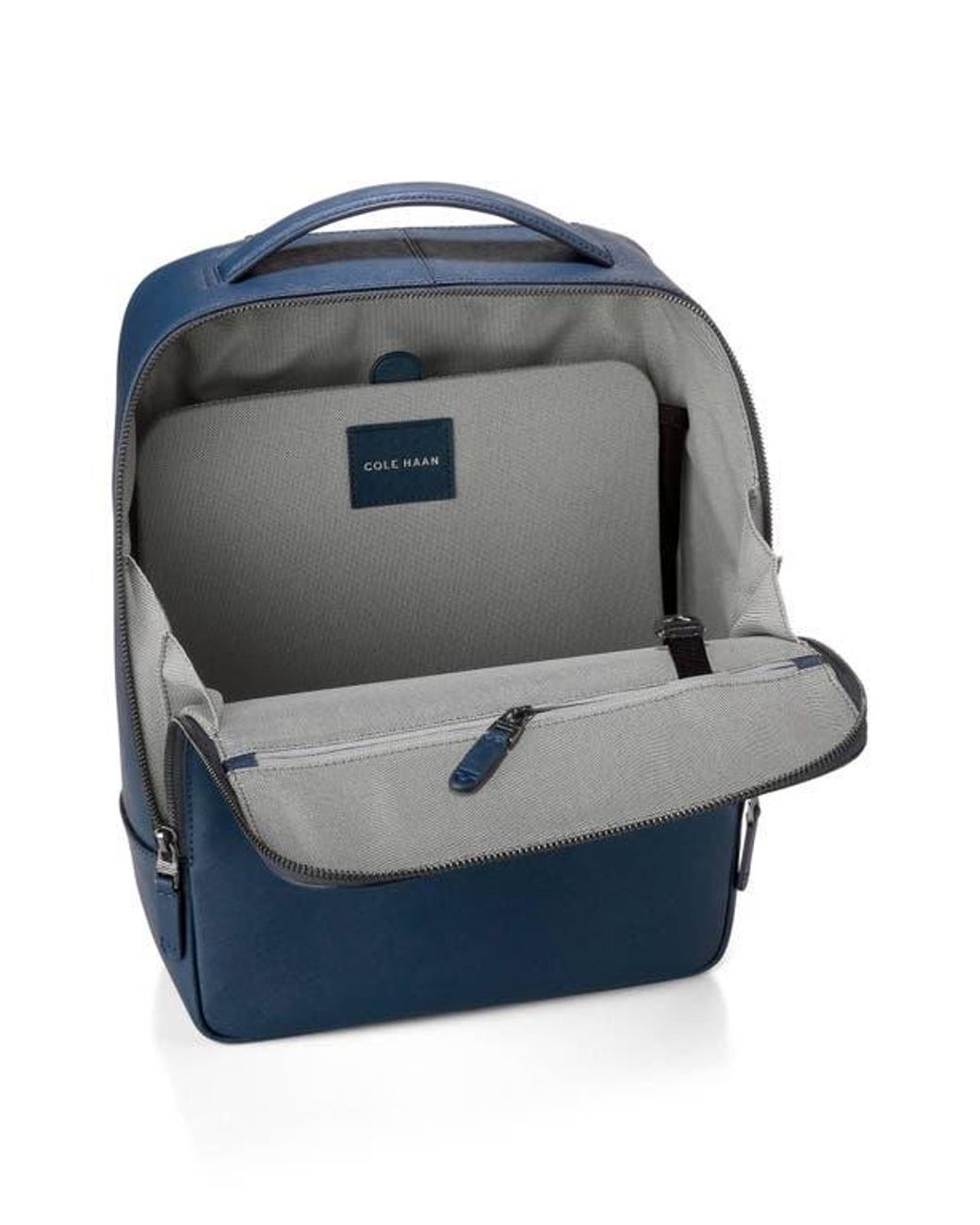 Cole Haan Sloane Saffiano Leather Backpack in Blue | Lyst display picture 2