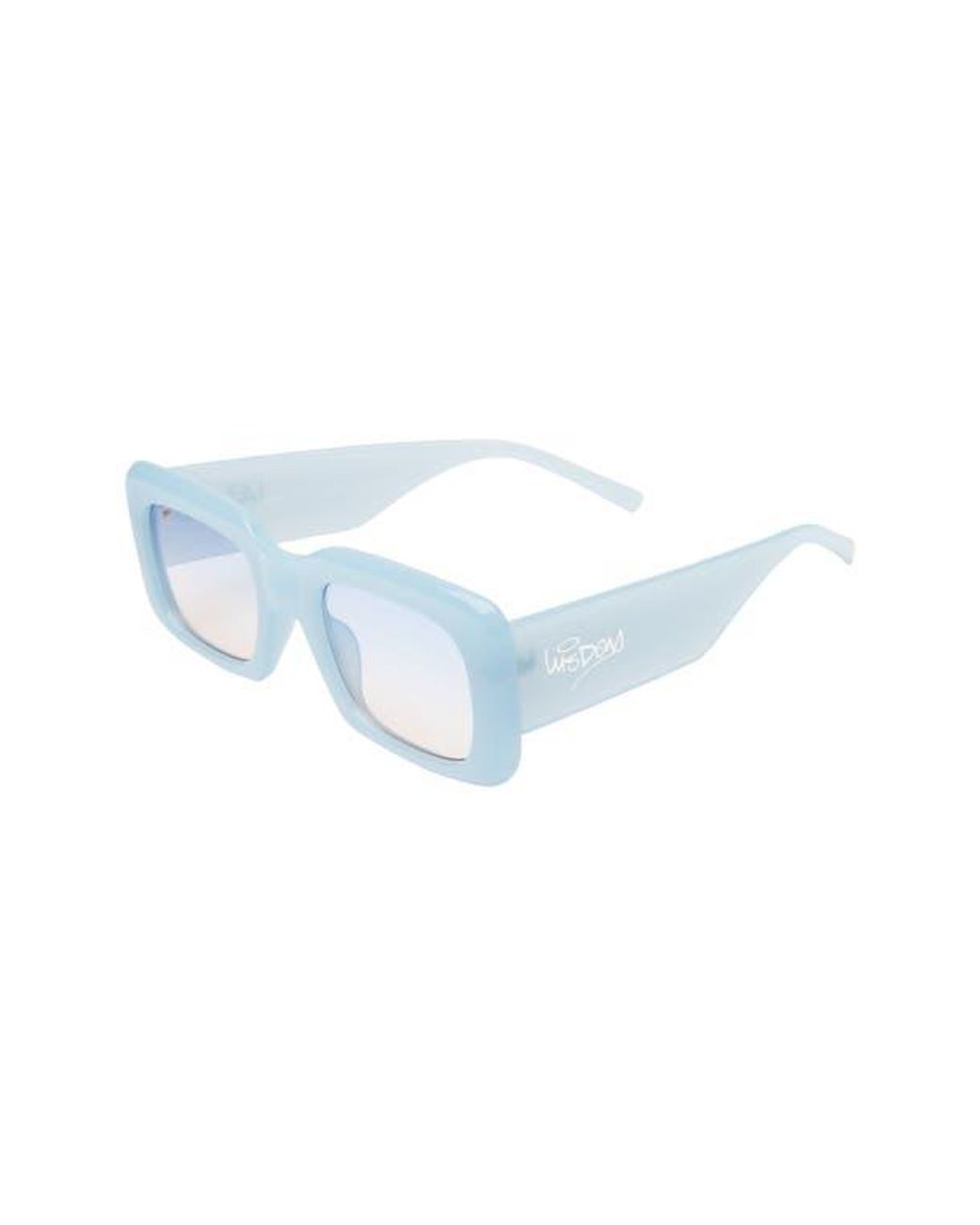 Wisdom Blue Frame 1 52Mm Square Sunglasses
