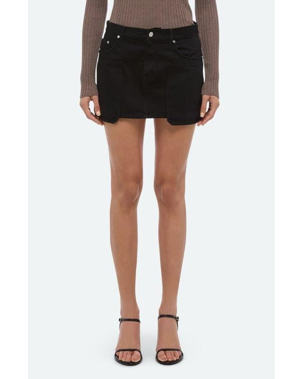 Helmut Lang Black Carpenter Miniskirt