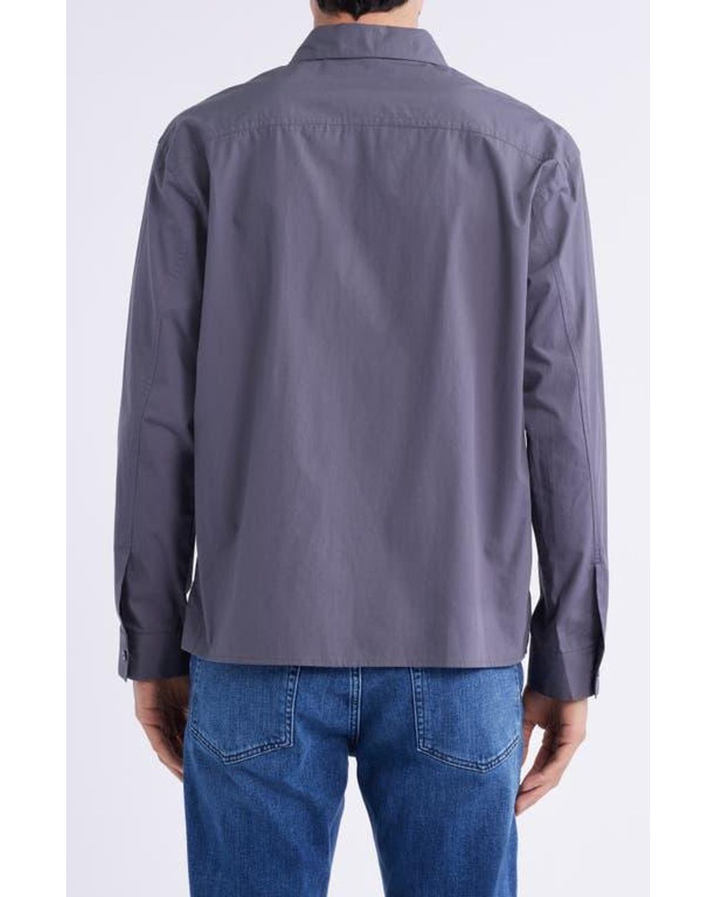 FRAME Blue Patch Pocket Cotton Button-Up Shirt for men