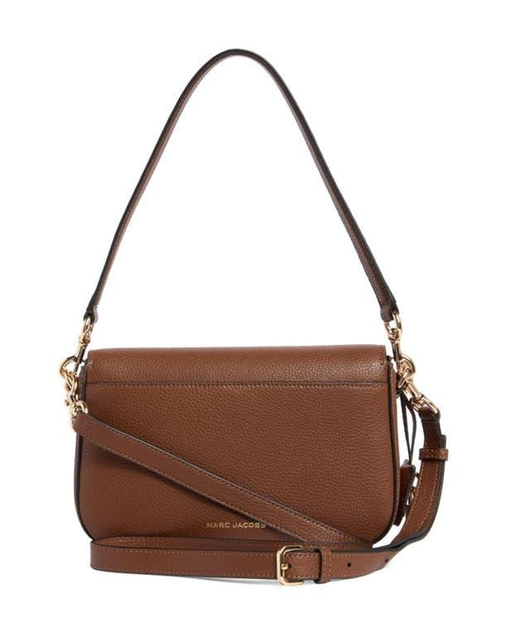 Marc Jacobs The Bold Saddle Leather Shoulder Bag in Brown | Lyst