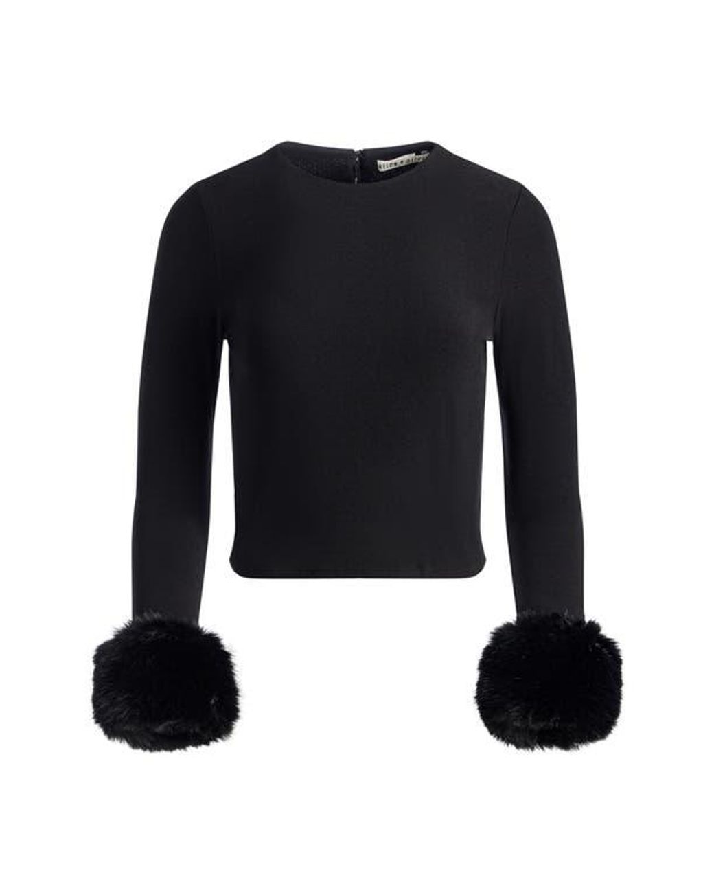 Alice + Olivia Delaina Jersey Crop Top With Removable Faux